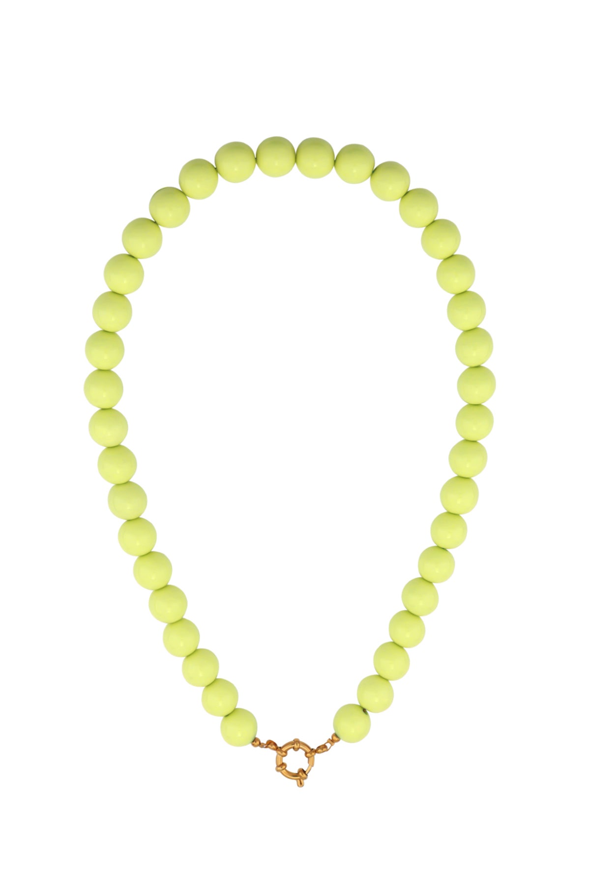Necklace with beads and front closure