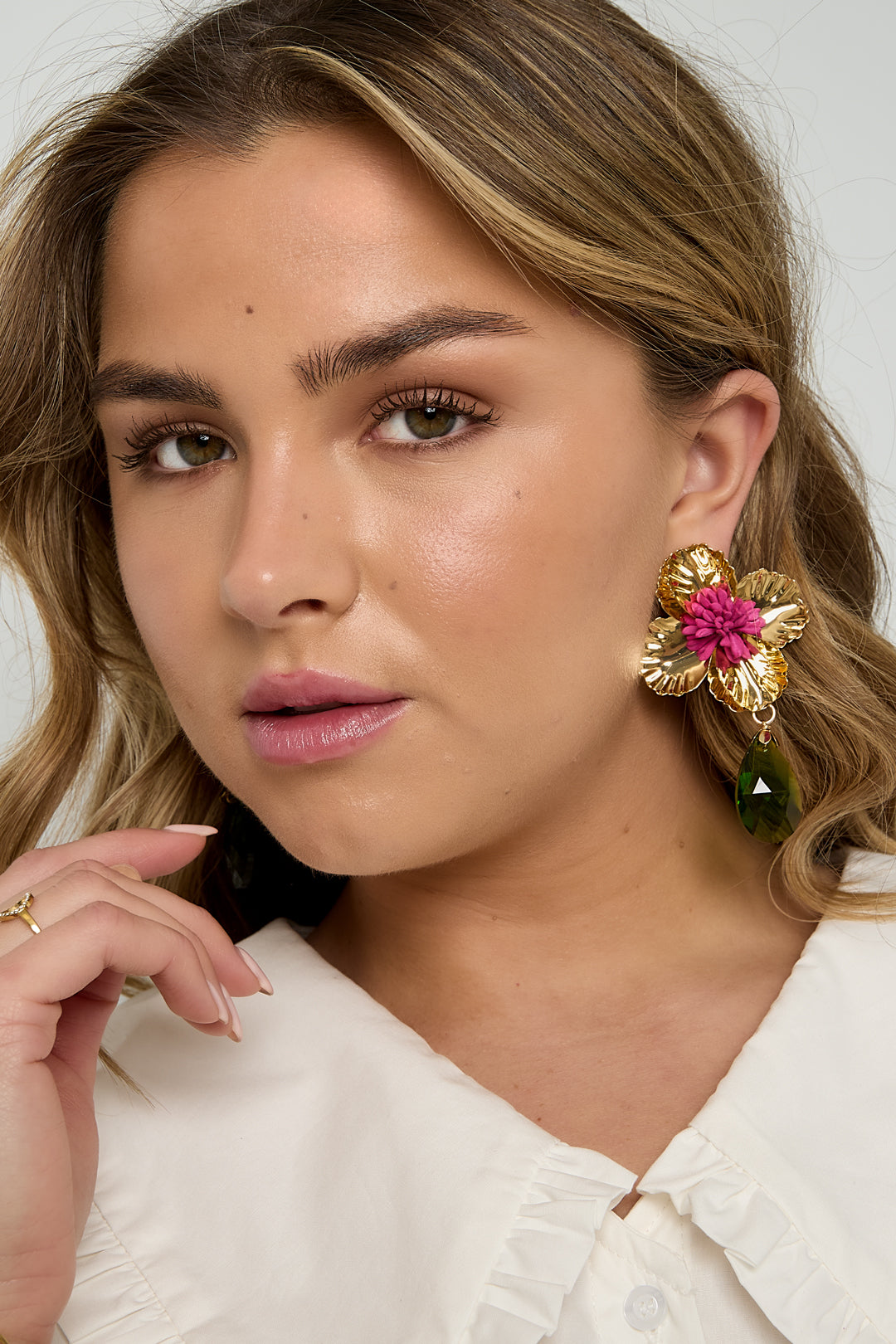 Iron Drop Earrings Flower Vacation Luxurious Series Women's jewelry