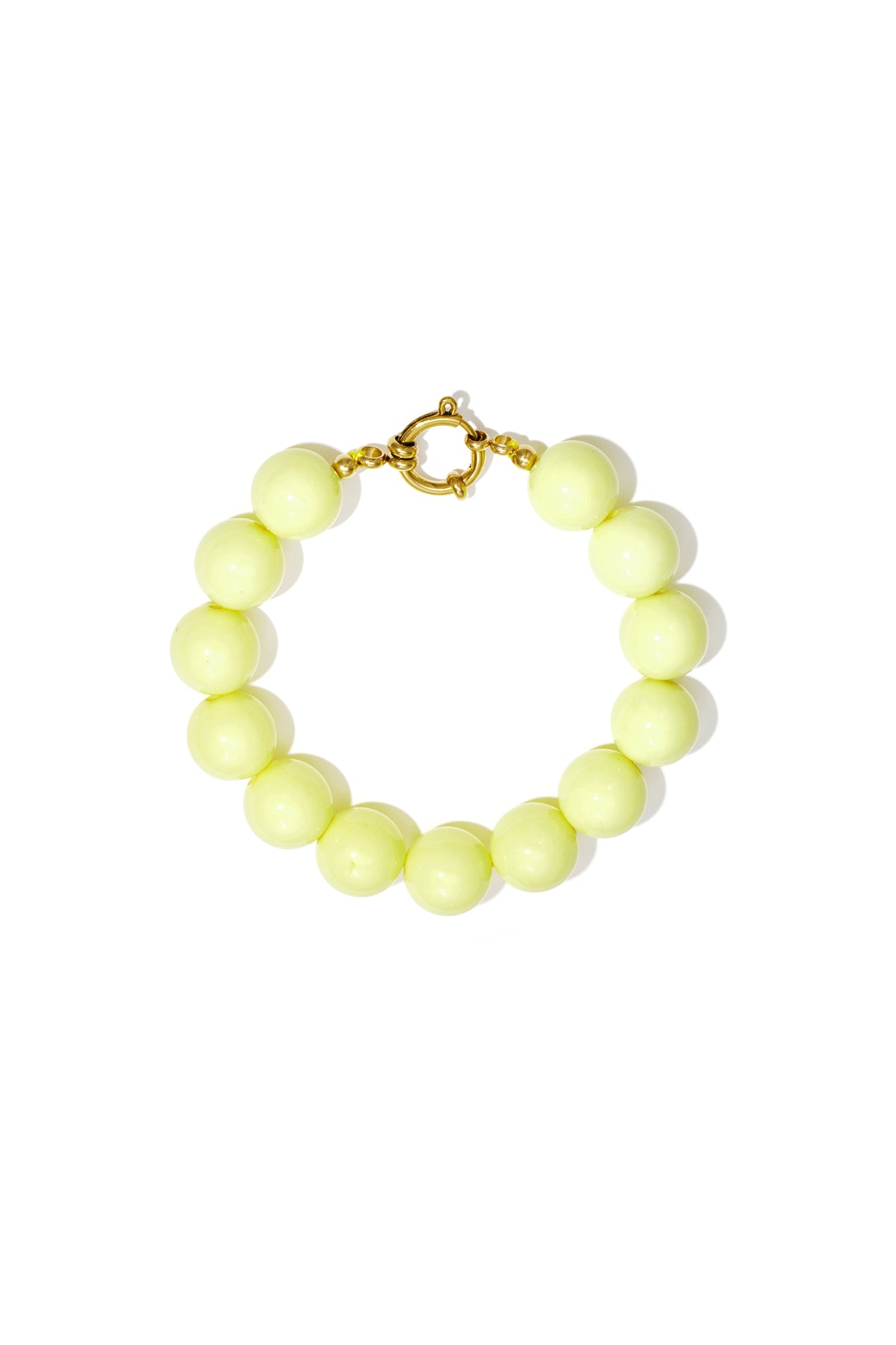 Bracelet with large beads and front closure