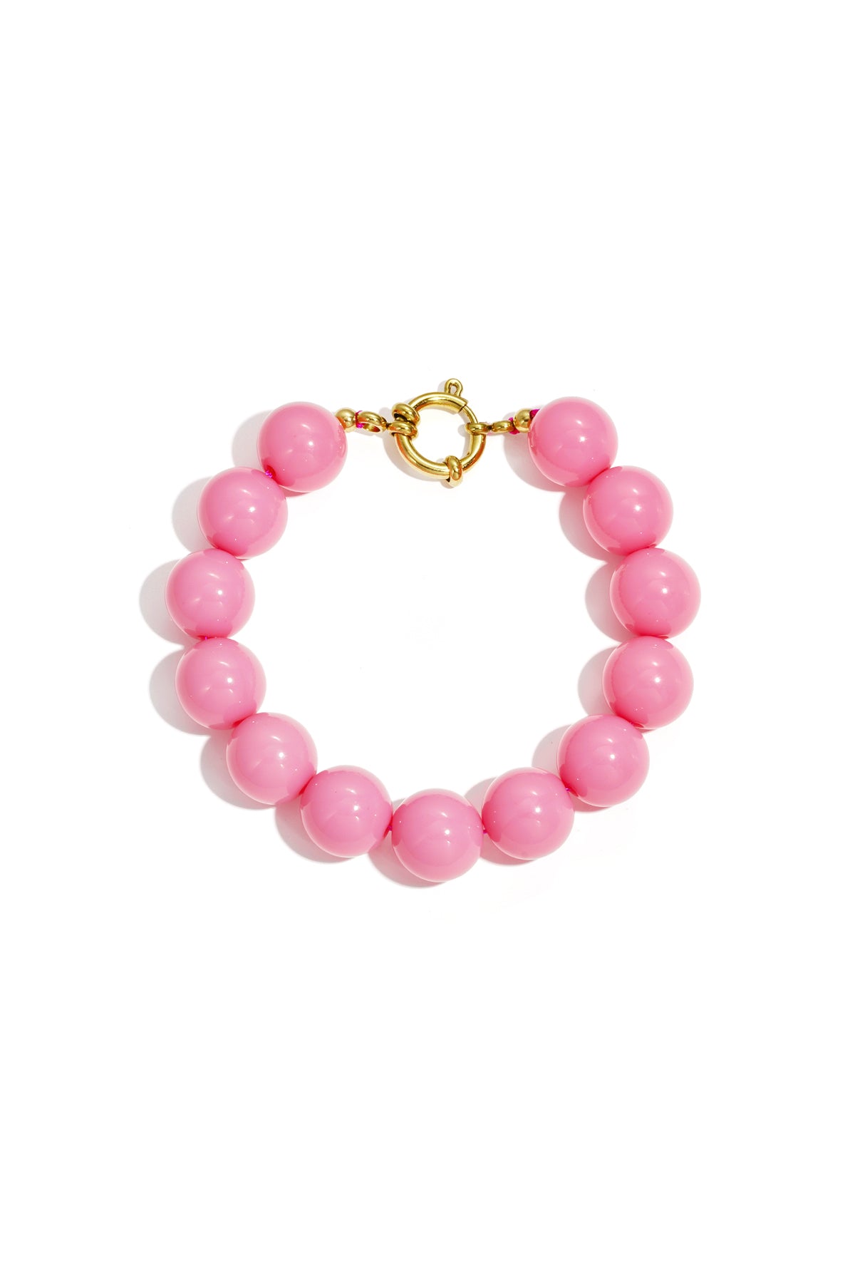 Bracelet with large beads and front closure