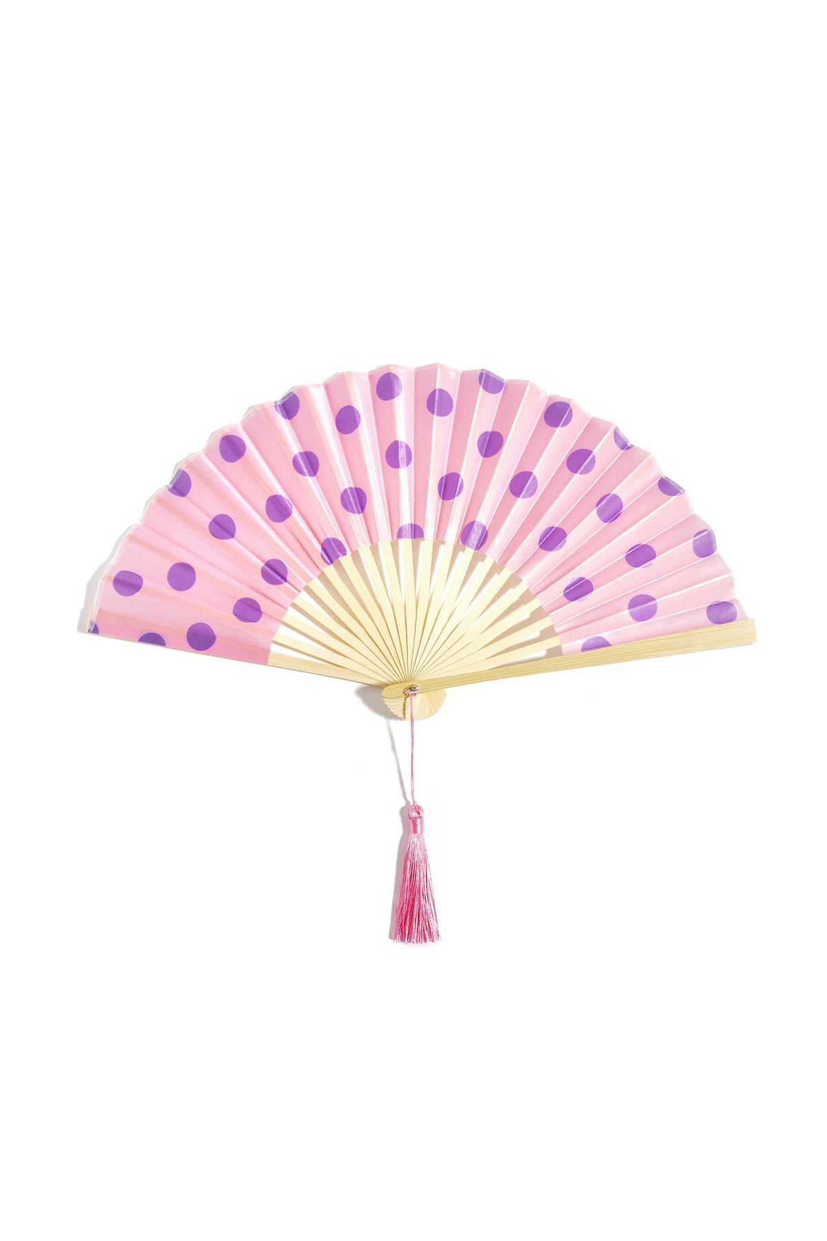 Polka Dot Folding Fan