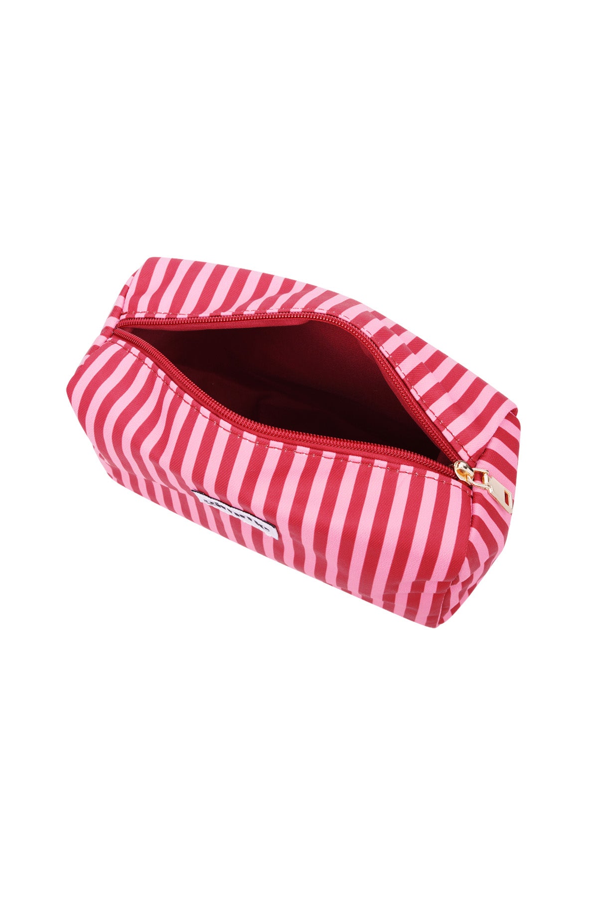 Make-up bag small stripes - Pink red