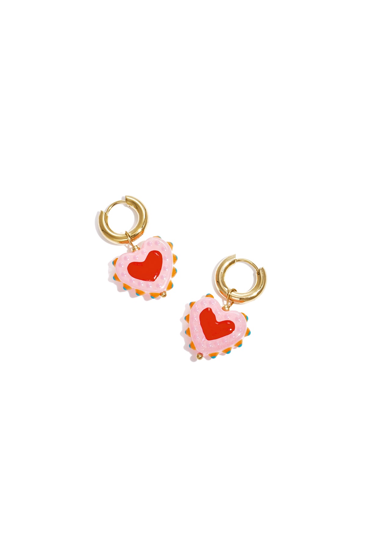 Stainless Steel Drop Earrings Heart Sweet Daily Simple Series Women's jewelry