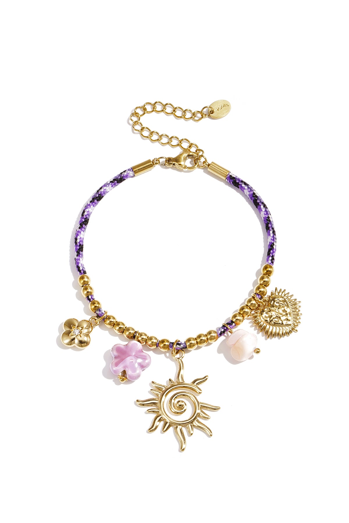 Stainless Steel Charm Bracelets Flower Casual Daily Romantic Series Women's jewelry