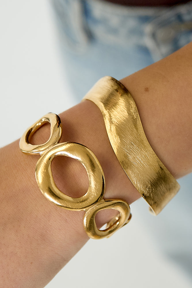 Stainless Steel Cuff Bracelets irregular shape Casual Daily Simple Series Women's jewelry