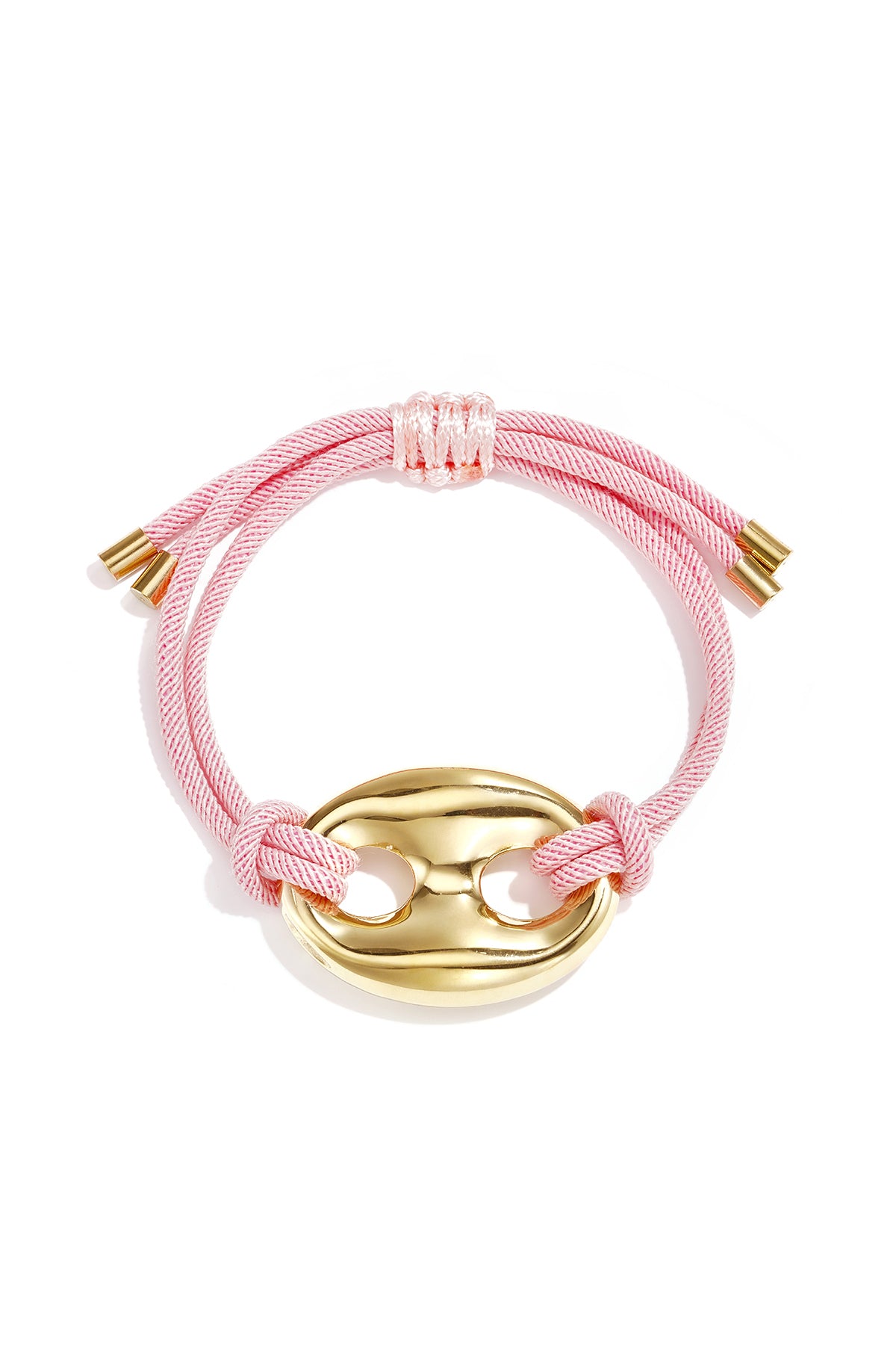Satin cord bracelet with button detail