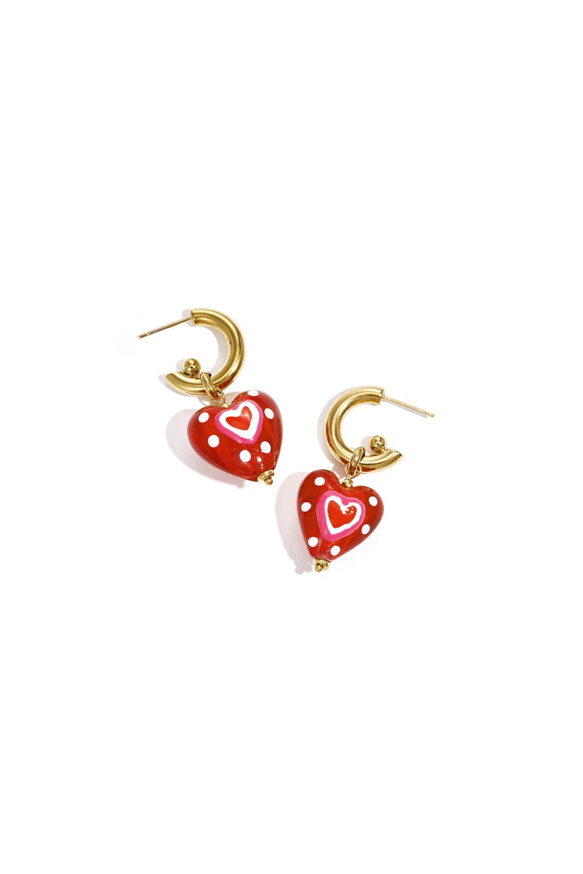 Stainless Steel Drop Earrings Heart Casual Daily Romantic Series Women's jewelry